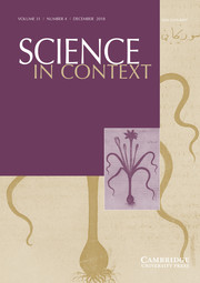 Science in Context Volume 31 - Issue 4 -