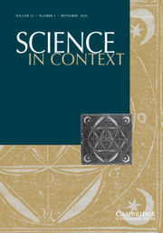 Science in Context Volume 33 - Issue 3 -
