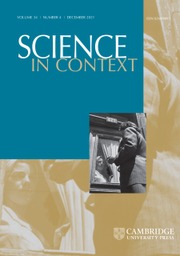 Science in Context Volume 34 - Issue 4 -  Data at the doorstep
