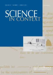 Science in Context Volume 35 - Issue 1 -