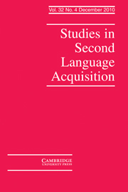 Studies in Second Language Acquisition Volume 32 - Issue 4 -