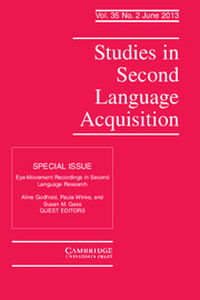 Studies in Second Language Acquisition Volume 35 - Issue 2 -  Eye-Movement Recordings in Second Language Research