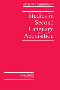 Studies in Second Language Acquisition Volume 36 - Issue 4 -
