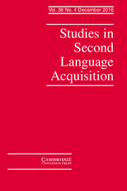 Studies in Second Language Acquisition Volume 38 - Issue 4 -