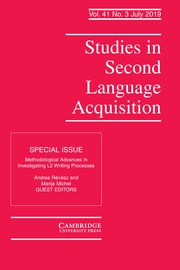 Studies in Second Language Acquisition: Volume 41 - Methodological 