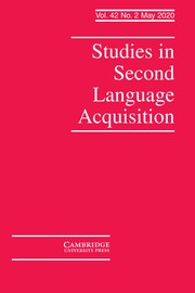 Studies in Second Language Acquisition Volume 42 - Issue 2 -