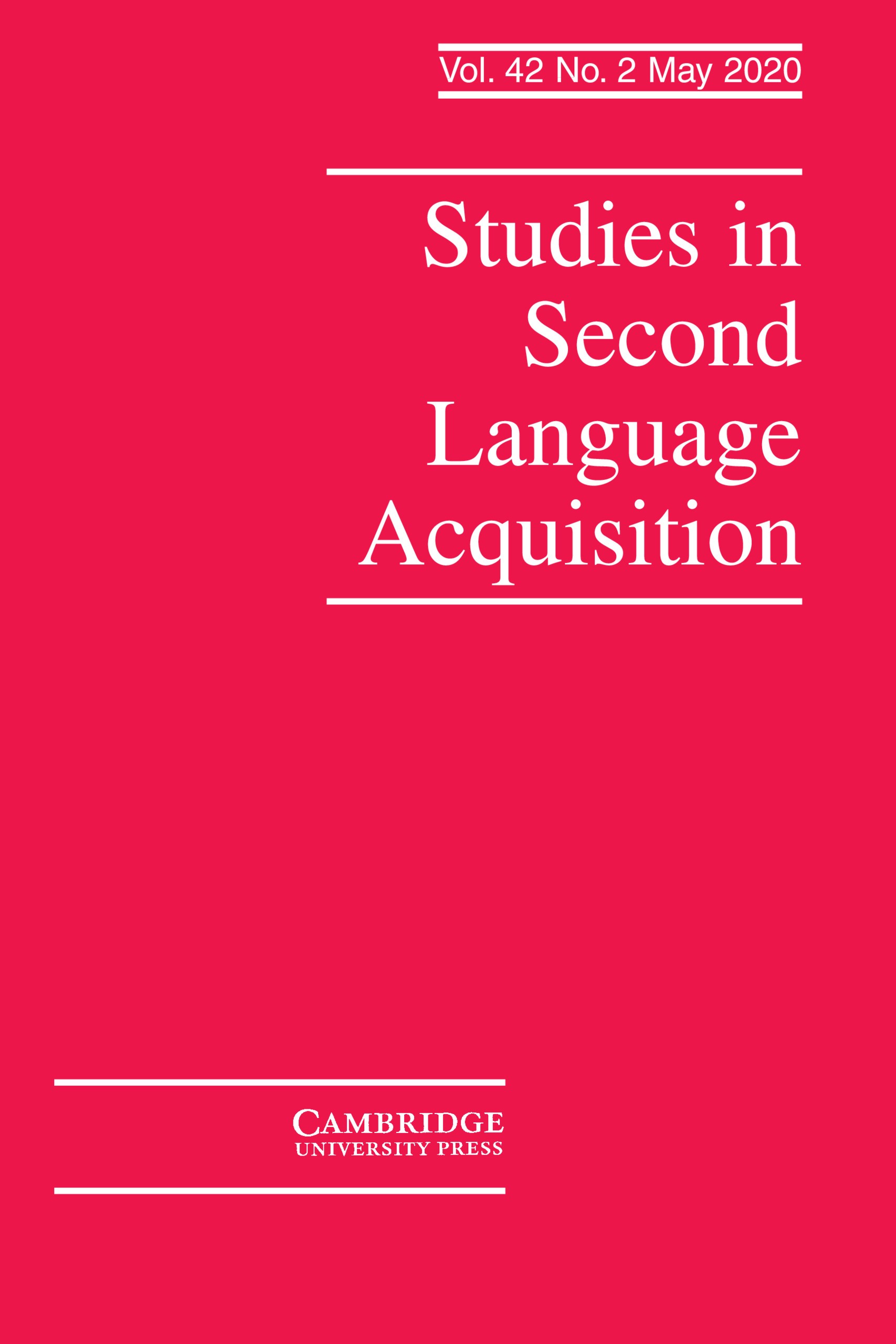 research article on second language acquisition