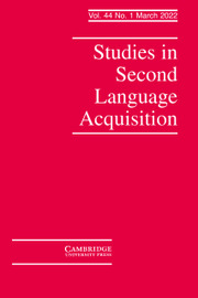 Studies in Second Language Acquisition Volume 44 - Issue 1 -