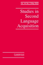 Studies in Second Language Acquisition Volume 44 - Issue 2 -
