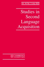 Studies in Second Language Acquisition Volume 44 - Issue 3 -