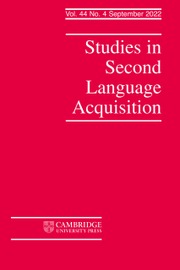 Studies in Second Language Acquisition Volume 44 - Issue 4 -
