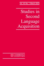 Studies in Second Language Acquisition Volume 45 - Issue 1 -
