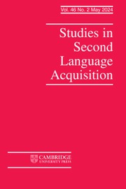 Studies in Second Language Acquisition Volume 46 - Issue 2 -