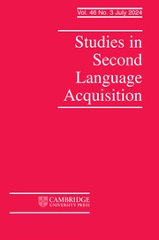 Studies in Second Language Acquisition Volume 46 - Issue 3 -