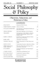 Social Philosophy and Policy Volume 25 - Issue 1 -