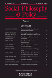 Social Philosophy and Policy Volume 35 - Issue 1 -