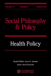 Social Philosophy and Policy Volume 41 - Issue 2 -