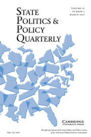 State Politics & Policy Quarterly Volume 21 - Issue 1 -
