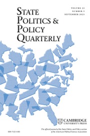 State Politics & Policy Quarterly Volume 23 - Issue 3 -