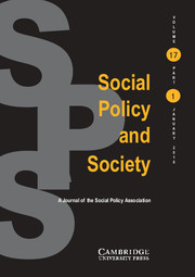 Social Policy and Society Volume 17 - Issue 1 -