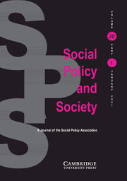 Social Policy and Society Volume 20 - Issue 1 -