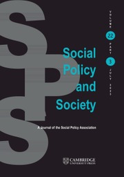 Social Policy and Society Volume 22 - Issue 3 -  THEMED SECTION: Social Policy Responses and Institutional Reforms in the Pandemic