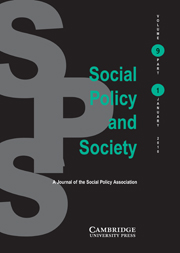 Social Policy and Society Volume 9 - Issue 1 -
