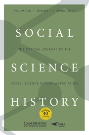 Social Science History Volume 40 - Issue 1 -