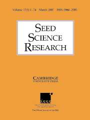Seed Science Research Volume 17 - Issue 1 -