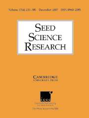 Seed Science Research Volume 17 - Issue 4 -