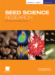 Seed Science Research Volume 19 - Issue 1 -
