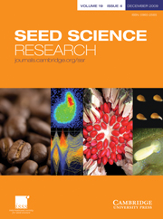Seed Science Research Volume 19 - Issue 4 -