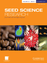 Seed Science Research Volume 22 - Issue 4 -