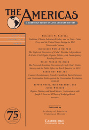 The Americas Volume 76 - Issue 1 -