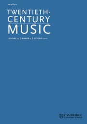 Twentieth-Century Music Volume 19 - Special Issue3 -  Listening In: Musical Digital Communities in Public and Private