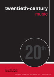 Twentieth-Century Music Volume 8 - Issue 2 -