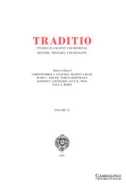 Traditio Volume 72 - Issue  -