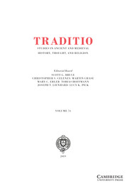 Traditio Volume 74 - Issue  -