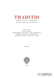 Traditio Volume 77 - Issue  -