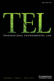 Transnational Environmental Law Volume 2 - Issue 1 -
