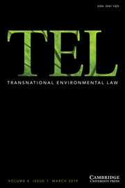 Transnational Environmental Law Volume 8 - Issue 1 -
