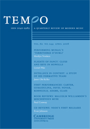 Tempo Volume 62 - Issue 244 -