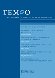 Tempo Volume 63 - Issue 247 -
