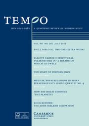 Tempo Volume 66 - Issue 261 -