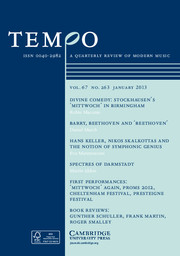 Tempo Volume 67 - Issue 263 -