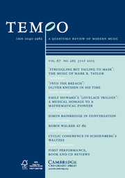 Tempo Volume 67 - Issue 265 -
