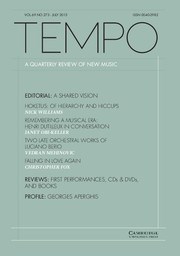 Tempo Volume 69 - Issue 273 -