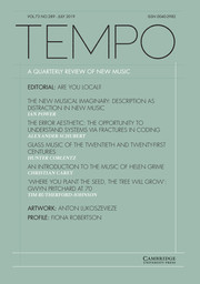 Tempo Volume 73 - Issue 289 -