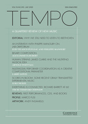 Tempo Volume 74 - Issue 293 -