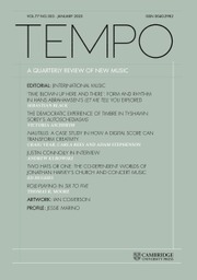 Tempo Volume 77 - Issue 303 -